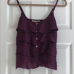 Forever 21 striped silk tank